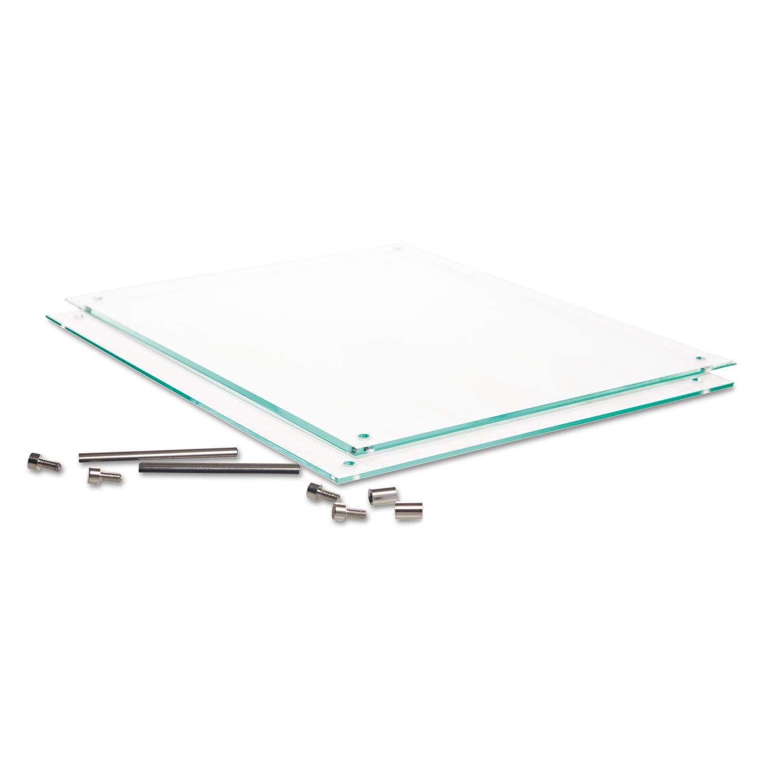deflecto Superior Image Beveled Edge Sign Holder, Letter Insert, Clear/Green-Tinted Edges