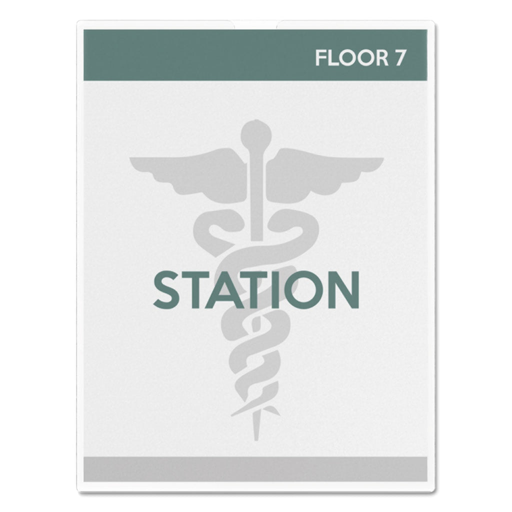deflecto Superior Image Cubicle Sign Holder, 8.5 x 11 Insert, Clear