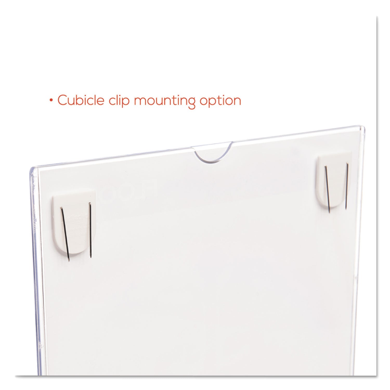 deflecto Superior Image Cubicle Sign Holder, 8.5 x 11 Insert, Clear