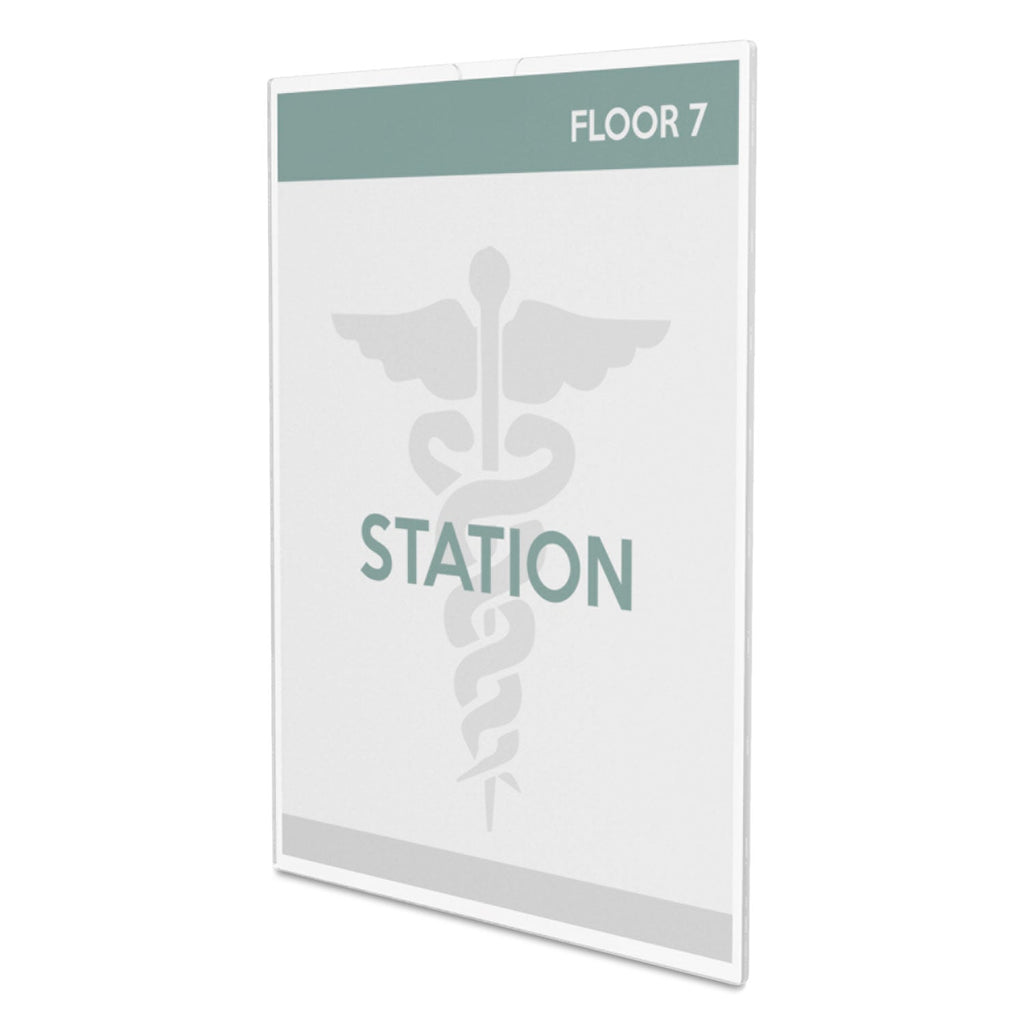 deflecto Superior Image Cubicle Sign Holder, 8.5 x 11 Insert, Clear