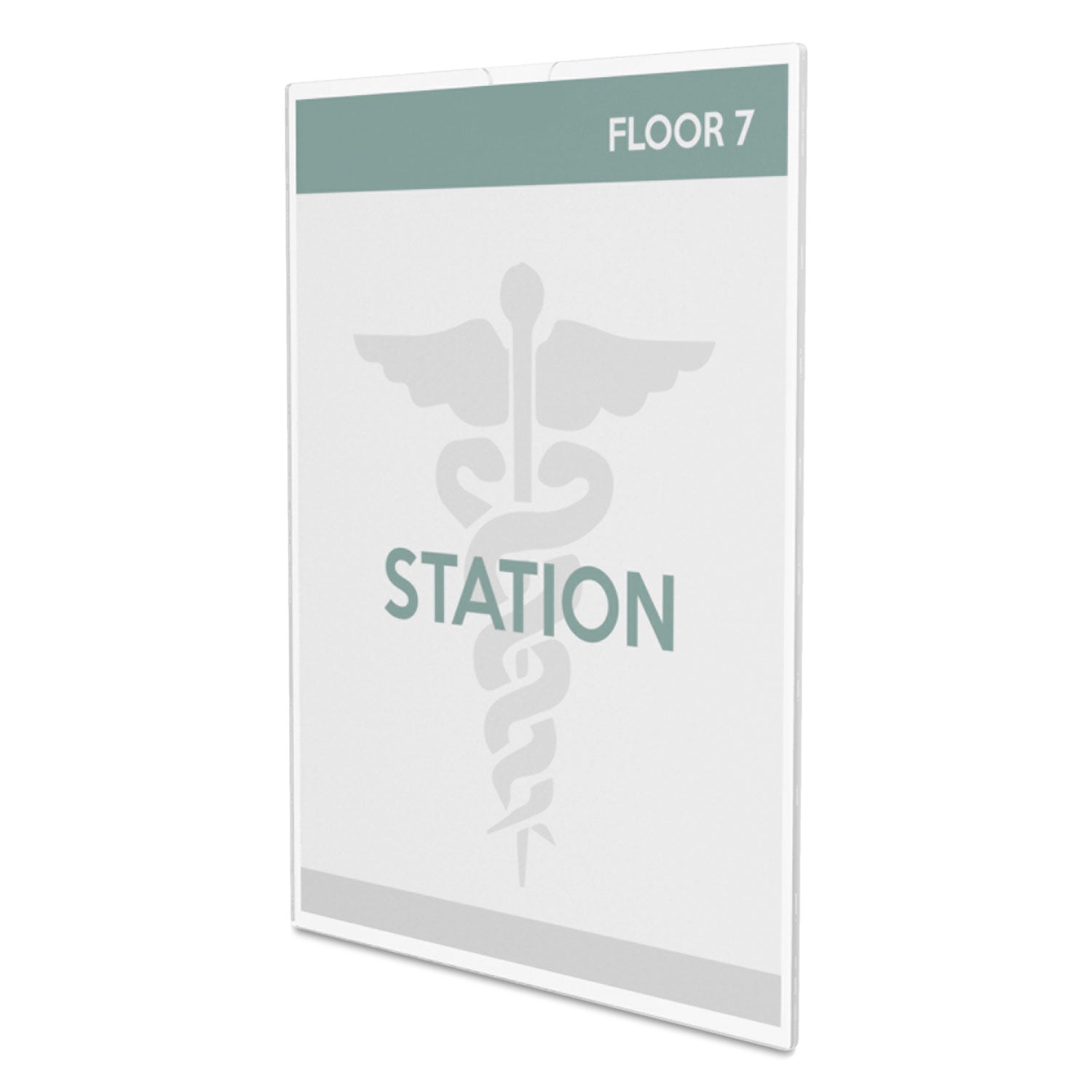 deflecto Superior Image Cubicle Sign Holder, 8.5 x 11 Insert, Clear