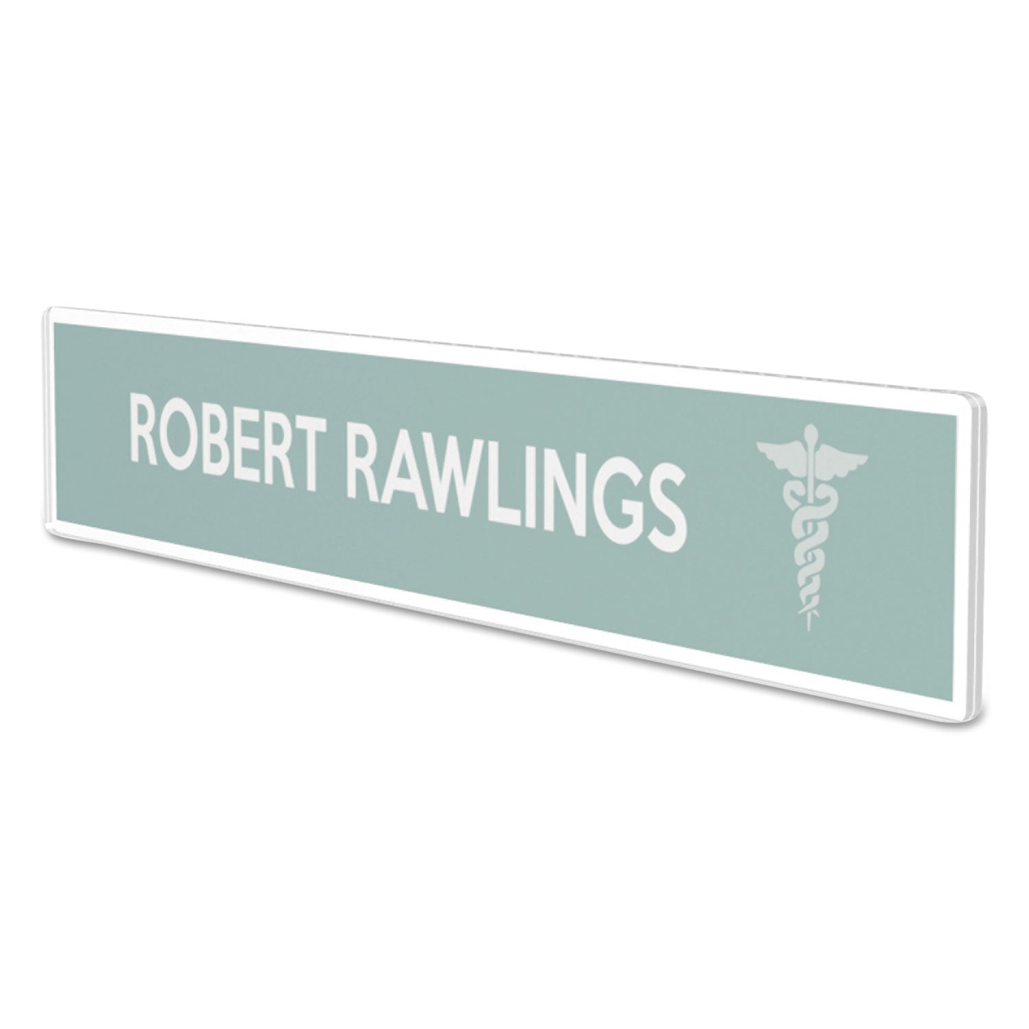 deflecto Superior Image Cubicle Nameplate Sign Holder, 8.5 x 2 Insert, Clear