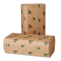 Boardwalk Green Multifold Towels, 9.3 x 9.5, Natural White, 250/Pack, 16 Packs/Carton