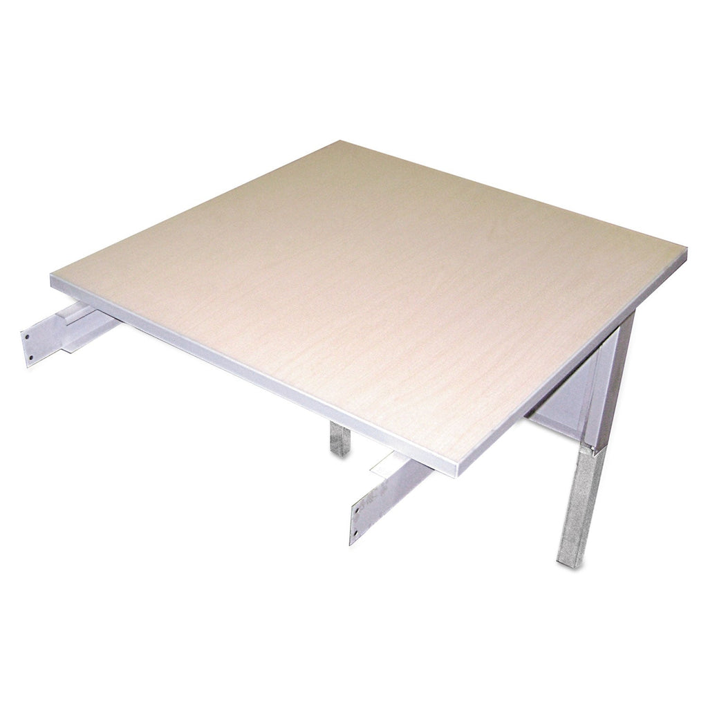Safco Mailflow-To-Go Mailroom System Table, Square, 30w x 30d x 29 to 36h, Pebble Gray