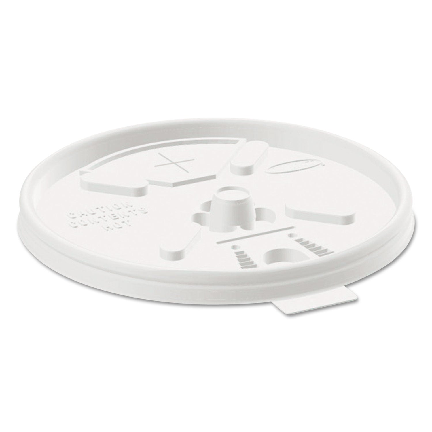 Dart Lift n' Lock Plastic Hot Cup Lids, With Straw Slot, Fits 12 oz to 24 oz Cups, Translucent, 100/Pack, 10 Packs/Carton
