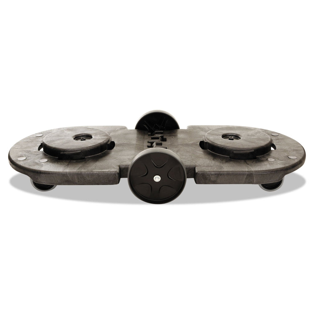 Rubbermaid Tandem Dolly, Two-Container, 300 lb Capacity, 20.25w x 45d x 8h, Black