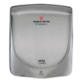 WORLD DRYER VERDEdri Hand Dryer, 110-240 V, 13.38 x 11.75 x 4, Stainless Steel, Brushed