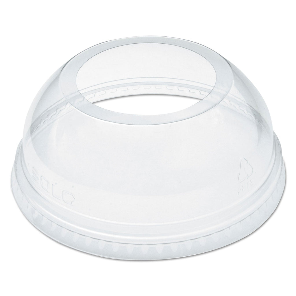 Dart Open-Top Dome Lid, Fits 16 oz to 24 oz Plastic Cups, Clear, 1.9" Dia Hole, 1,000/Carton