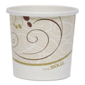 Dart Double Poly Paper Food Containers, 12 oz, 3.6 Diameter x 3.3 h, Symphony Design, 25/Pack, 20 Packs/Carton