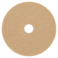 3M Ultra High-Speed Floor Burnishing Pads 3400, 21" Diameter, Tan, 5/Carton