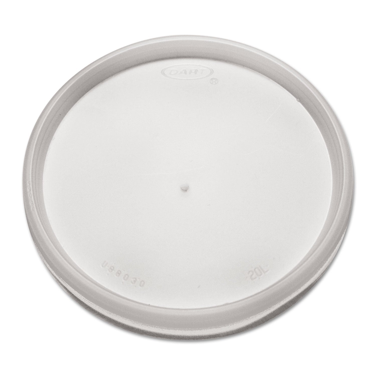 Dart Plastic Lids for Foam Cups, Bowls and Containers, Flat, Vented, Fits 6-32 oz, Translucent, 100/Pack, 10 Packs/Carton
