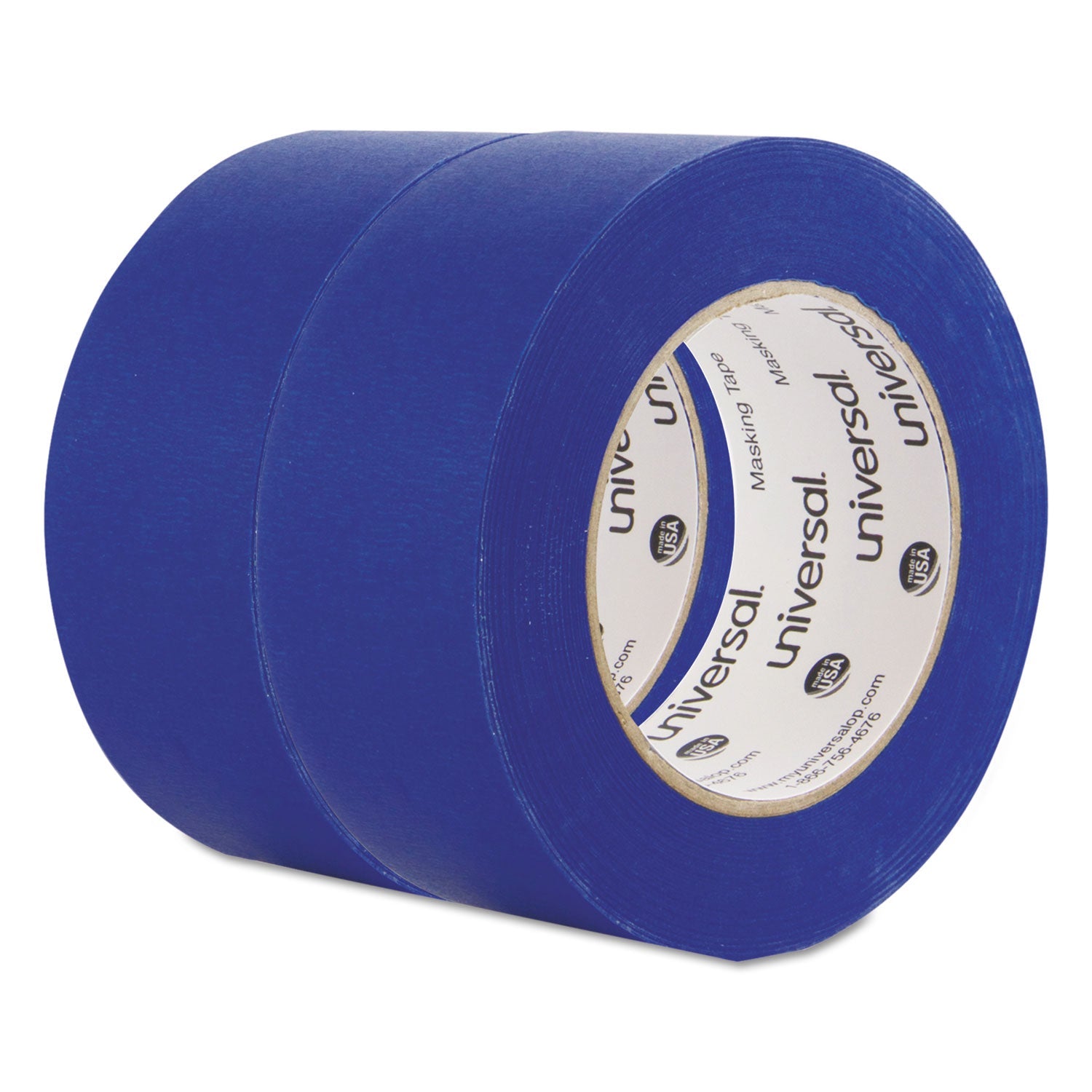 Universal Premium Blue Masking Tape with UV Resistance, 3" Core, 48 mm x 54.8 m, Blue, 2/Pack