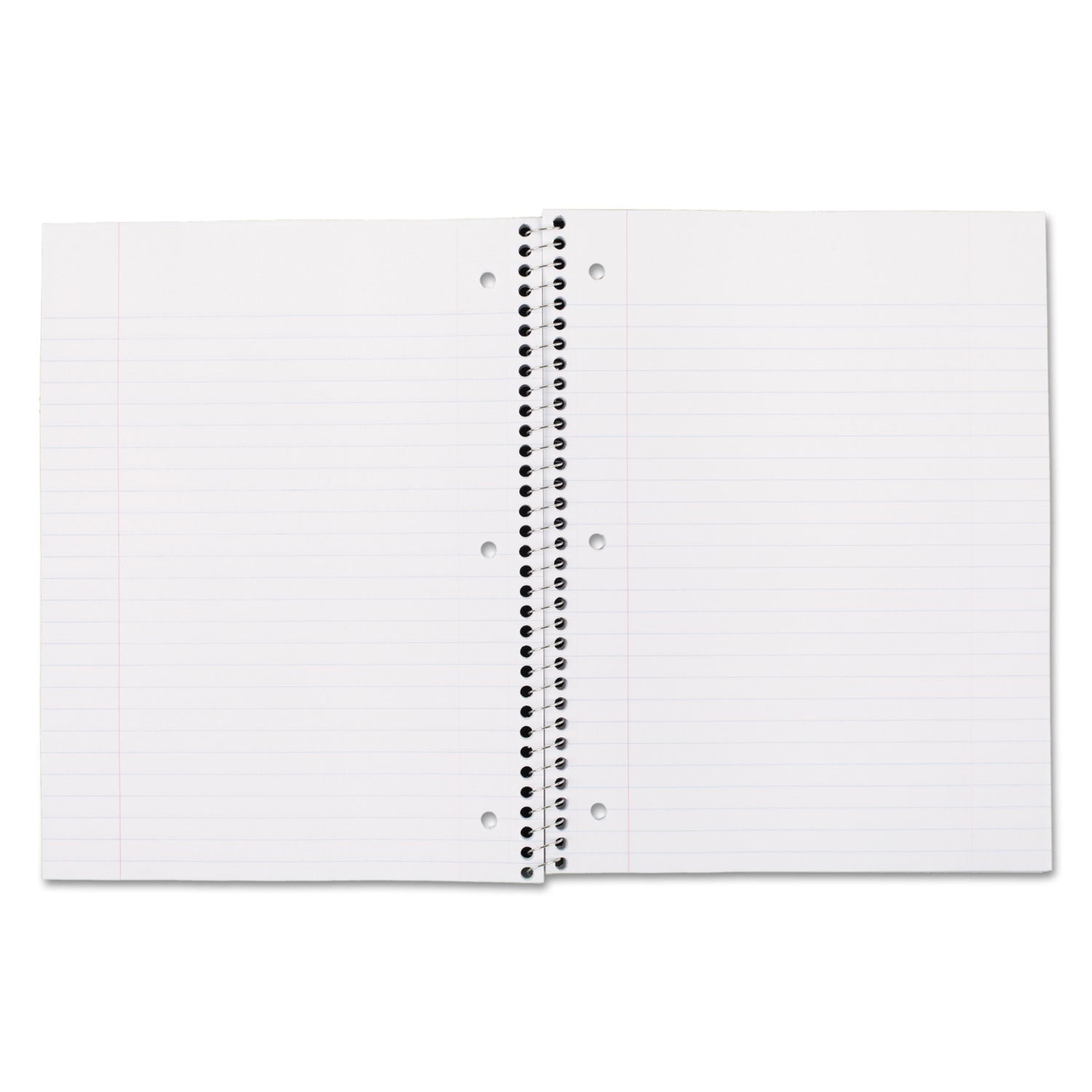 Mead Spiral Notebook, 3-Hole Punched, 1 Subject, Wide/Legal Rule, Randomly Assorted Covers, 10.5 x 7.5, 100 Sheets