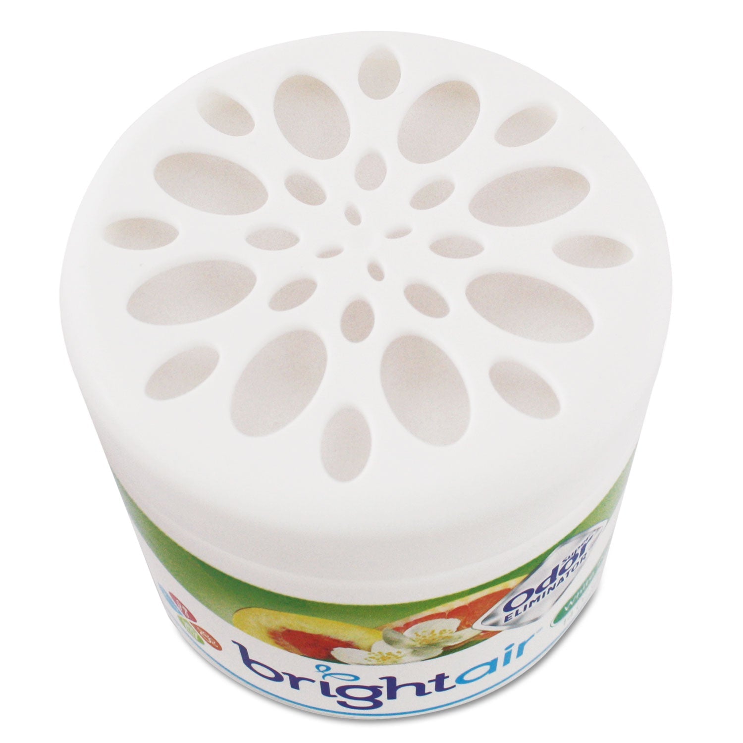 BRIGHT Air Super Odor Eliminator, White Peach and Citrus, 14 oz Jar, 6/Carton