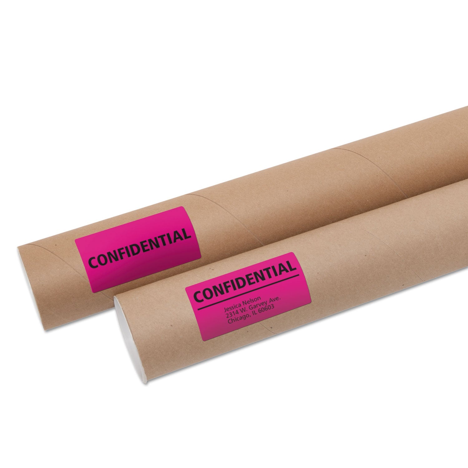 Avery High-Visibility Permanent Laser ID Labels, 2 x 4, Neon Magenta, 1000/Box