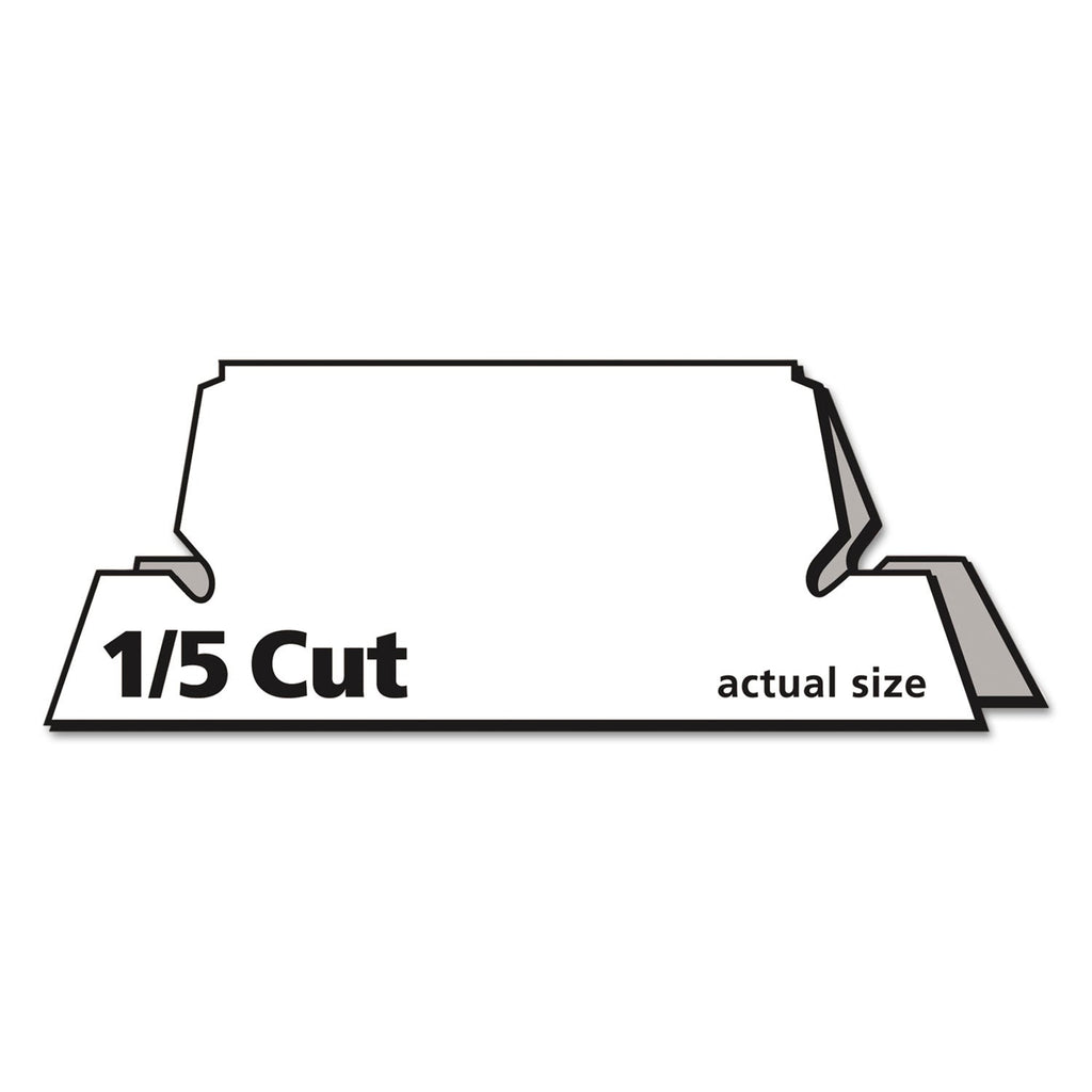 Avery Laser Printable Hanging File Tabs, 1/5-Cut, White, 2.06" Wide, 90/Pack
