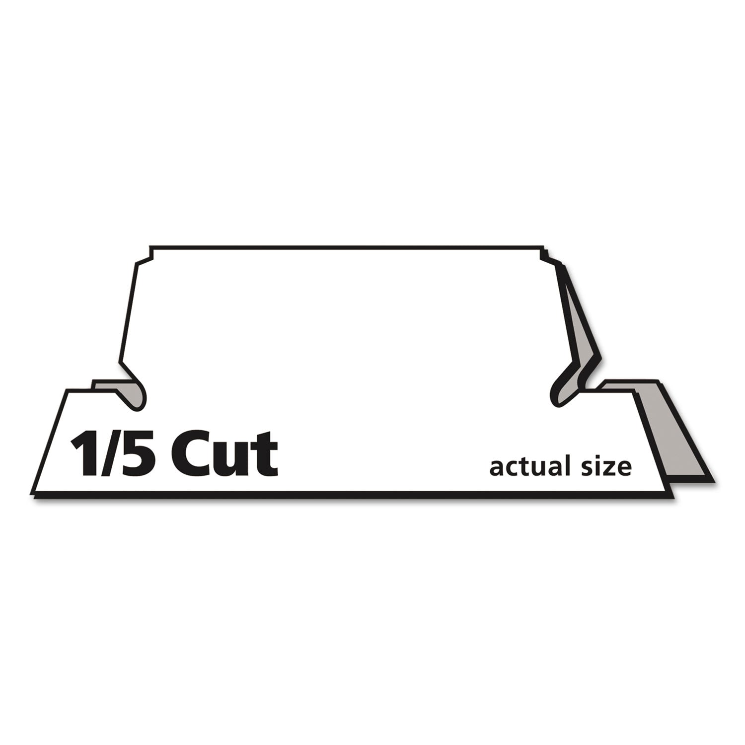 Avery Laser Printable Hanging File Tabs, 1/5-Cut, White, 2.06" Wide, 90/Pack