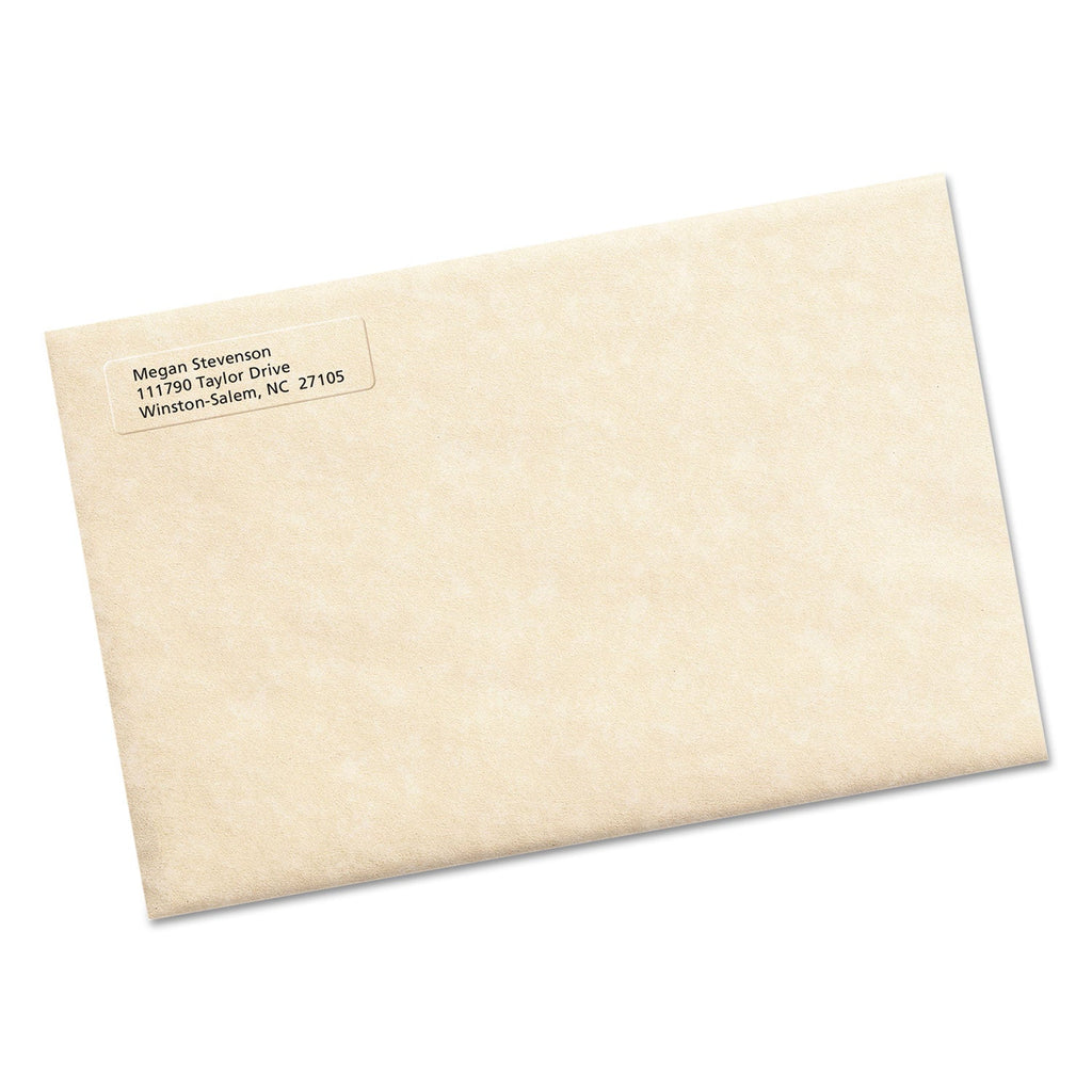 Avery Matte Clear Easy Peel Mailing Labels w/ Sure Feed Technology, Laser Printers, 0.5 x 1.75, Clear, 80/Sheet, 10 Sheets/Pack