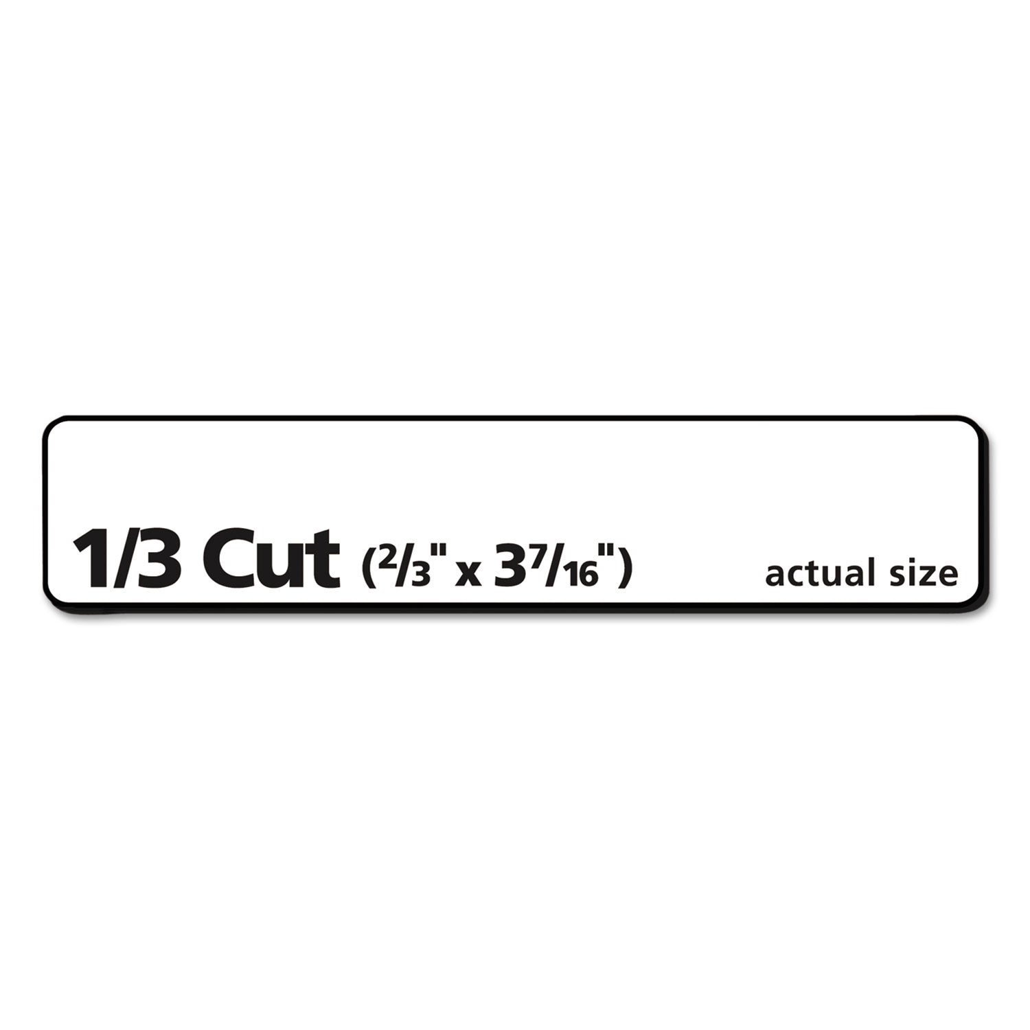 Avery Removable File Folder Labels with Sure Feed Technology, 0.66 x 3.44, White, 30/Sheet, 25 Sheets/Pack