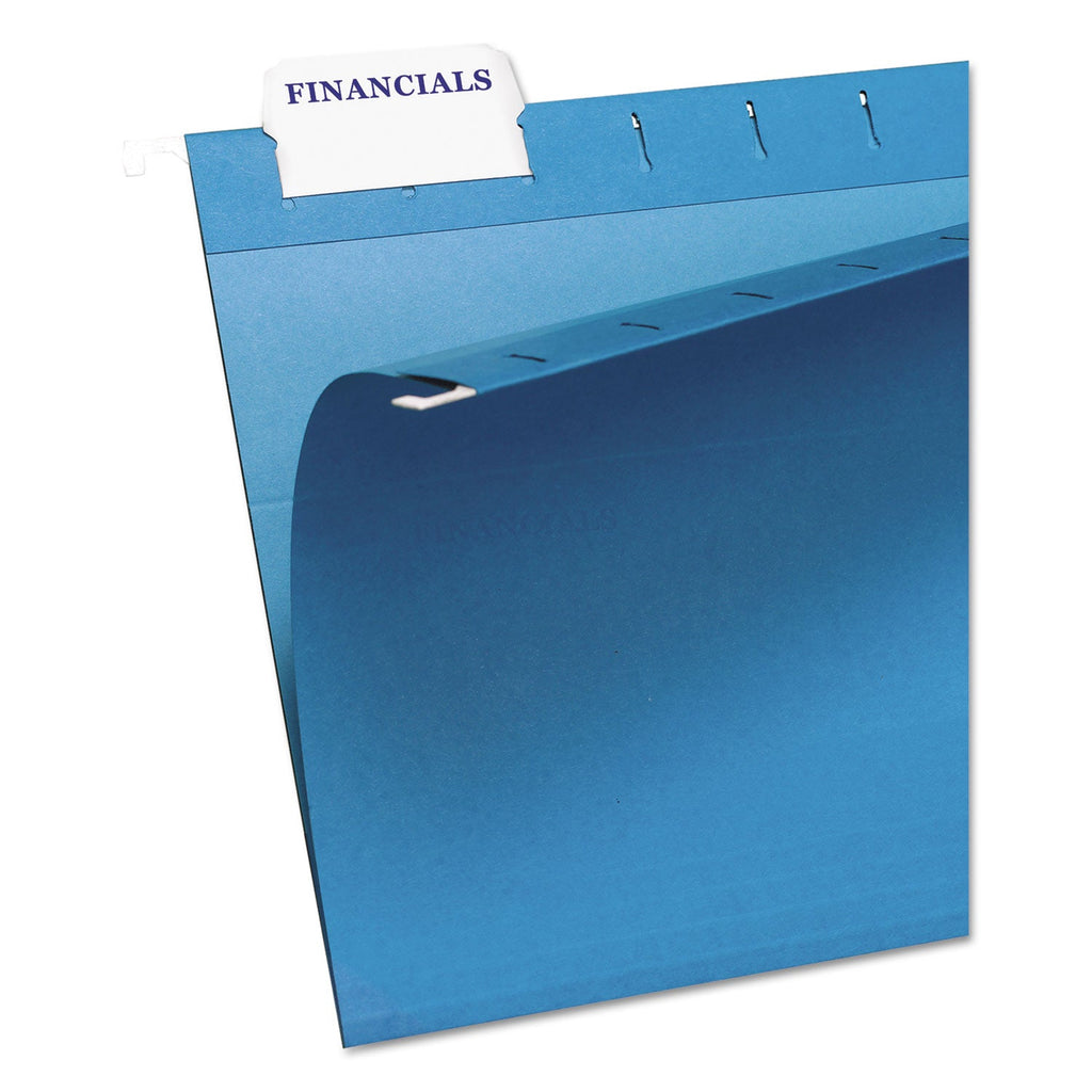 Avery Laser Printable Hanging File Tabs, 1/5-Cut, White, 2.06" Wide, 90/Pack