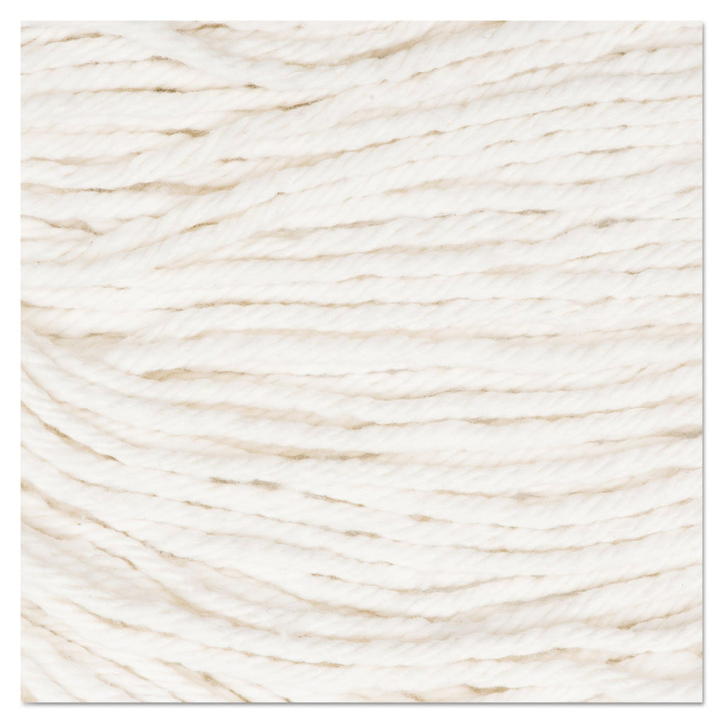 Boardwalk Super Loop Wet Mop Head, Cotton/Synthetic Fiber, 5" Headband, Medium Size, White, 12/Carton