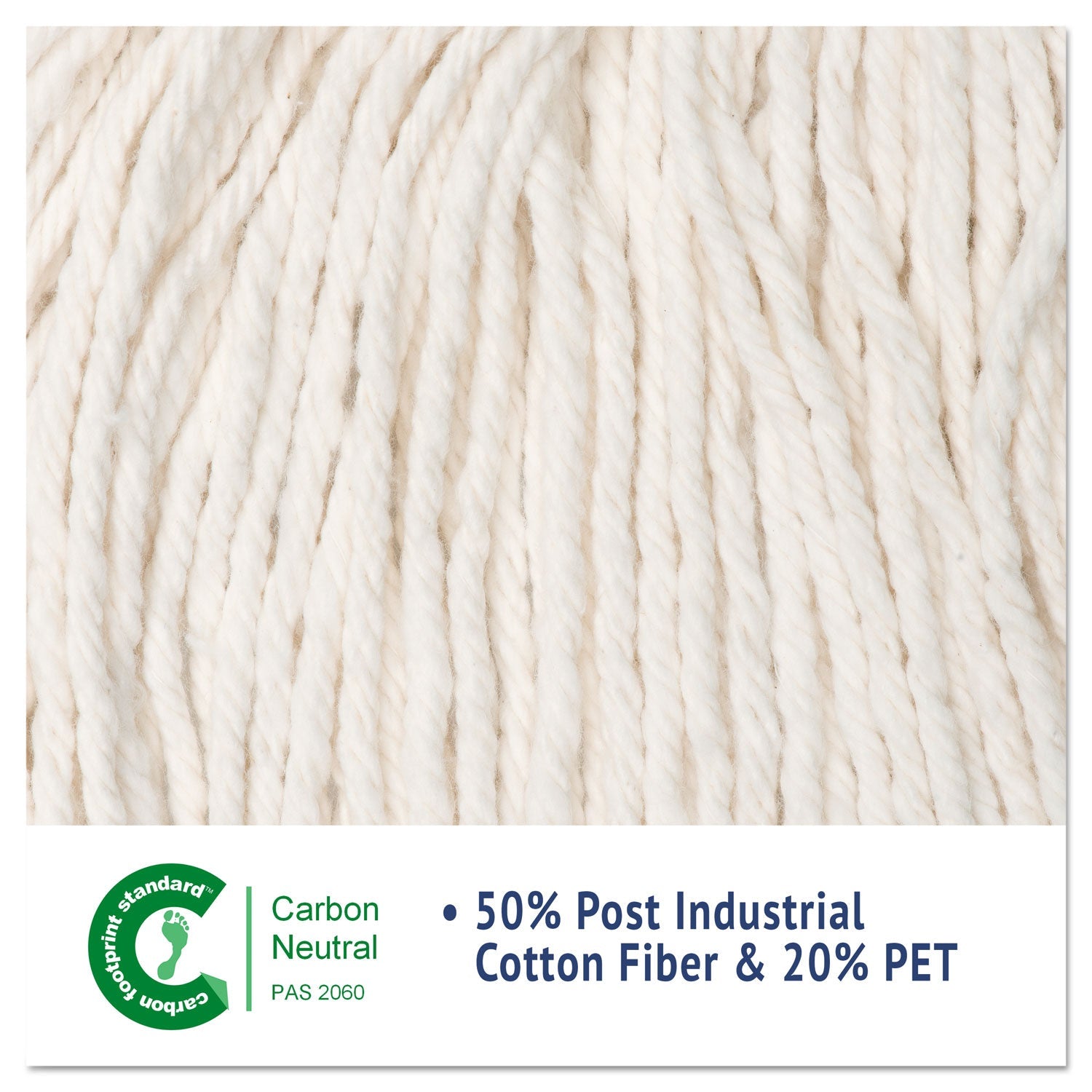 Boardwalk Super Loop Wet Mop Head, Cotton/Synthetic Fiber, 5" Headband, Large Size, White, 12/Carton