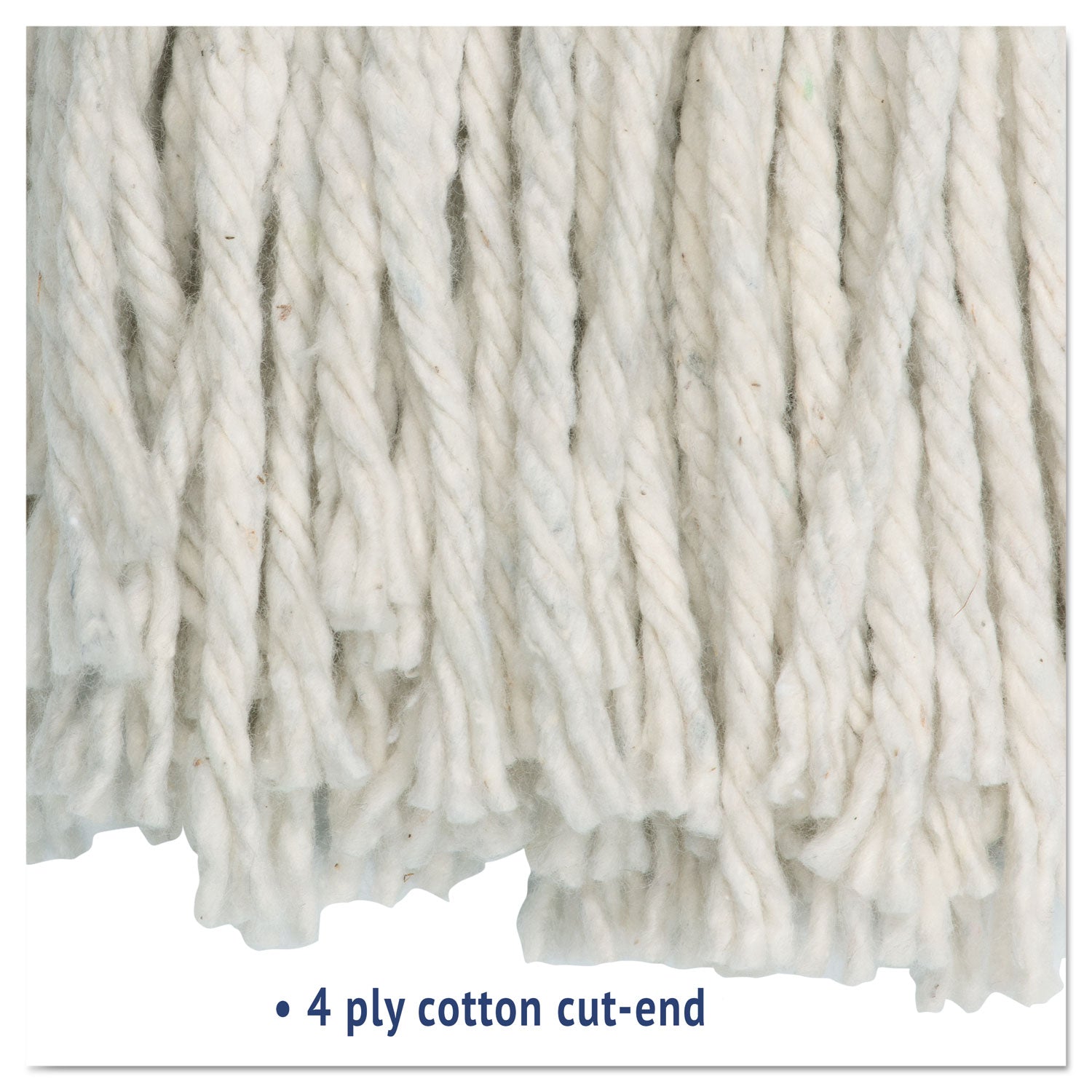 Boardwalk Cut-End Wet Mop Head, Cotton, #16, White, 12/Carton