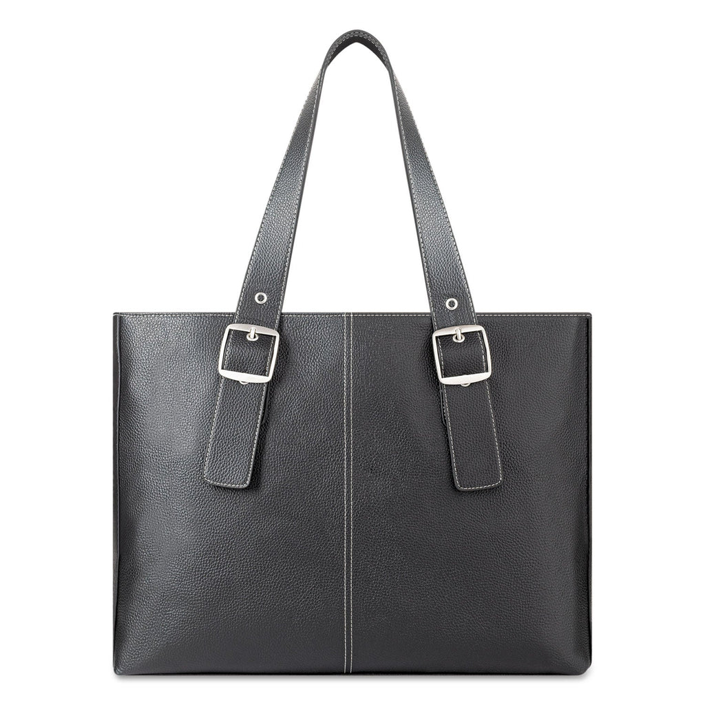 Solo Classic Tote, Fits Devices Up to 15.6", Vinyl, 13.75 x 17.5 x 3.75, Black/Red