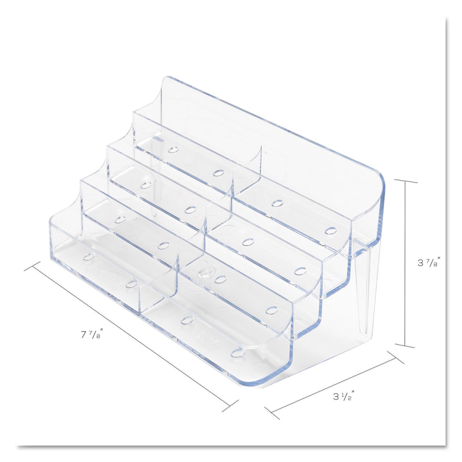 deflecto 8-Pocket Business Card Holder, Holds 400 Cards, 7.78 x 3.5 x 3.38, Plastic, Clear
