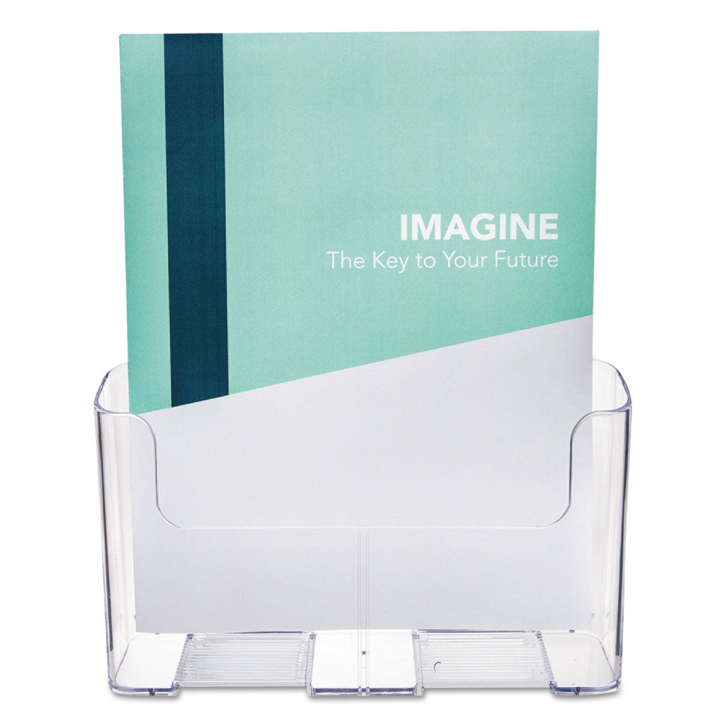 deflecto DocuHolder for Countertop/Wall-Mount, Magazine, 9.25w x 3.75d x 10.75h, Clear