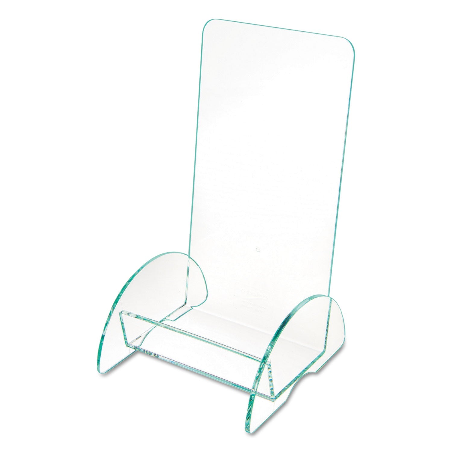 deflecto Euro-Style DocuHolder, Leaflet Size, 4.5w x 4.5d x 7.88h, Green Tinted