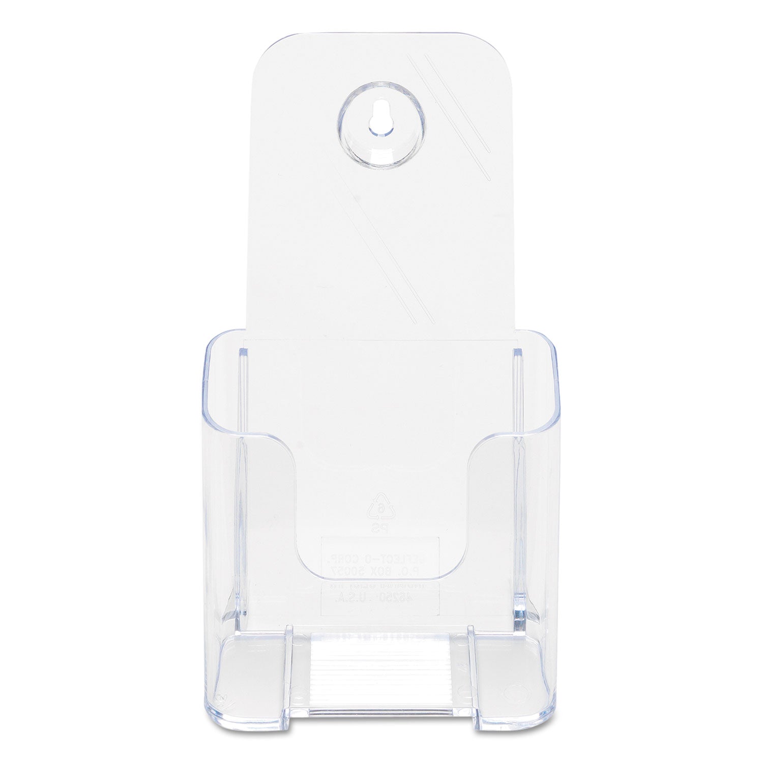 deflecto DocuHolder for Countertop/Wall-Mount, Leaflet Size, 4.25w x 3.25d x 7.75h, Clear
