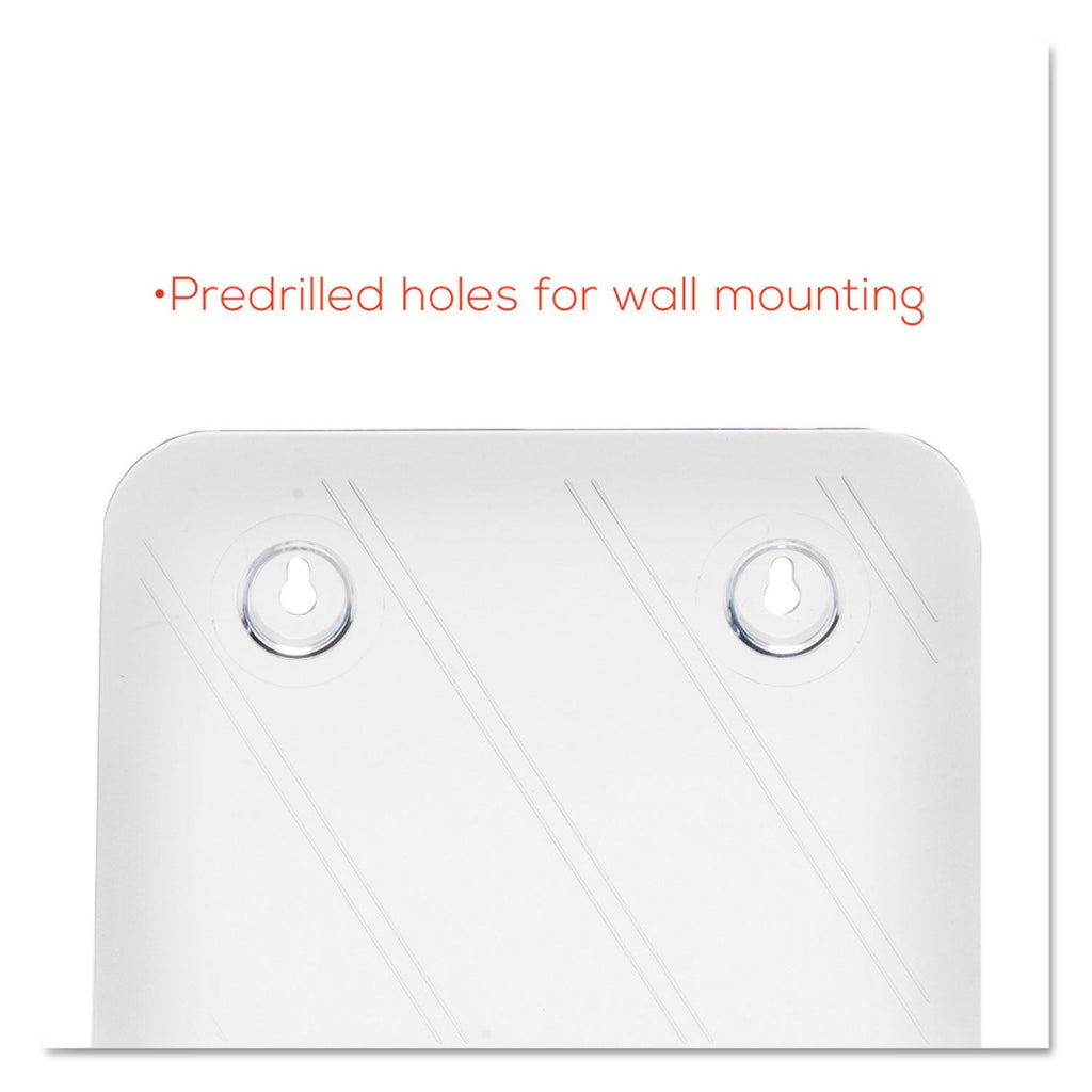 deflecto DocuHolder for Countertop/Wall-Mount, Magazine, 9.25w x 3.75d x 10.75h, Clear