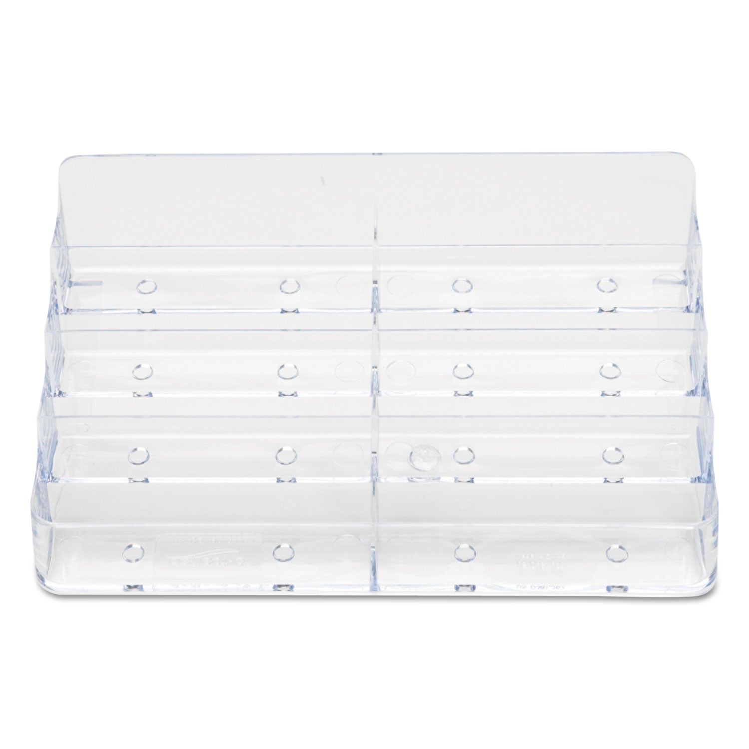deflecto 8-Pocket Business Card Holder, Holds 400 Cards, 7.78 x 3.5 x 3.38, Plastic, Clear