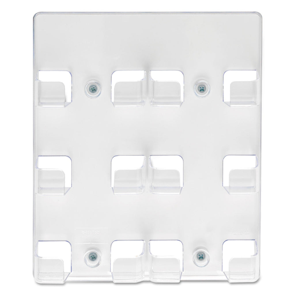 deflecto 6-Pocket Business Card Holder, Holds 480 Cards, 8.5 x 1.63 x 9.75, Plastic, Clear