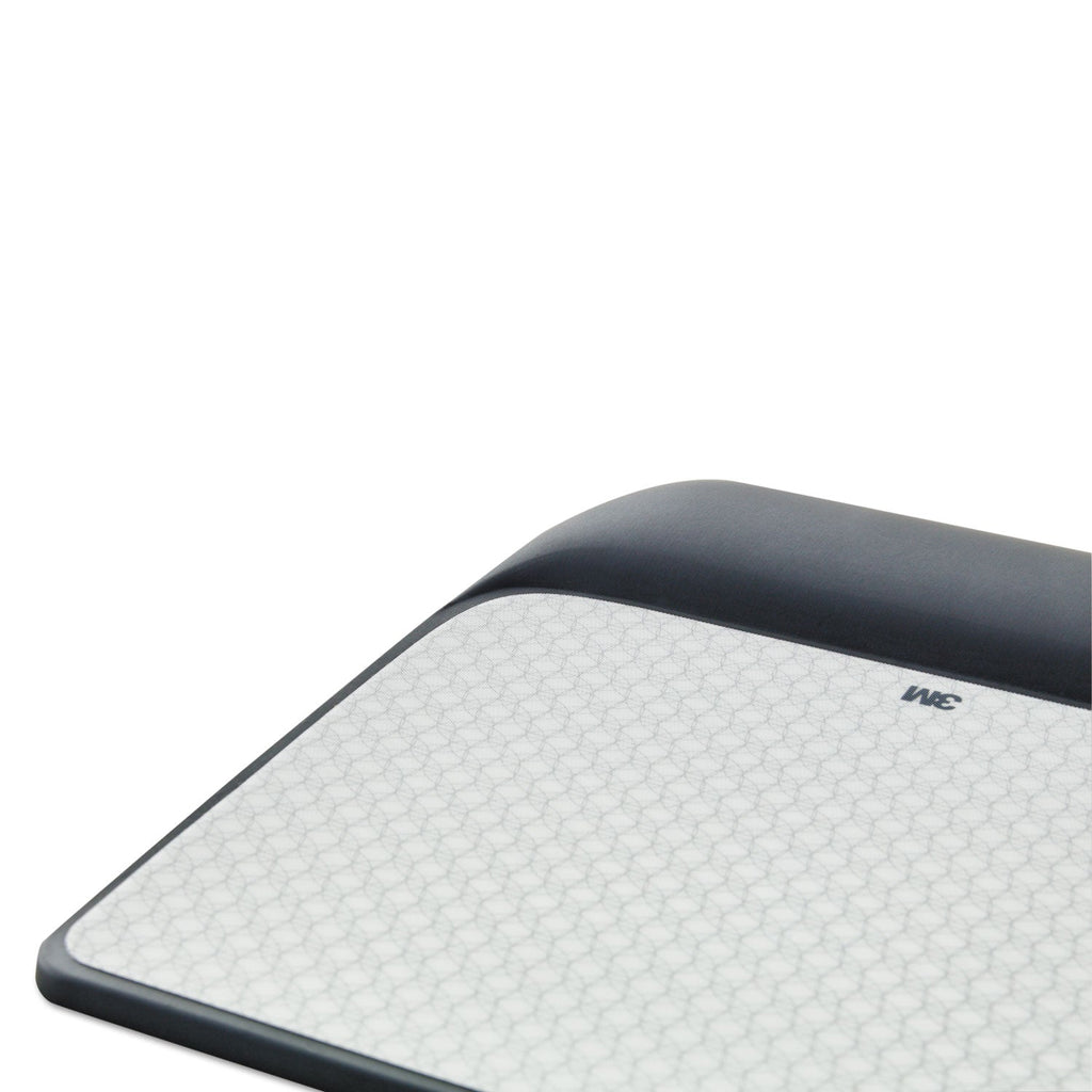 3M Mouse Pad with Precise Mousing Surface and Gel Wrist Rest, 8.5 x 9, Gray/Black