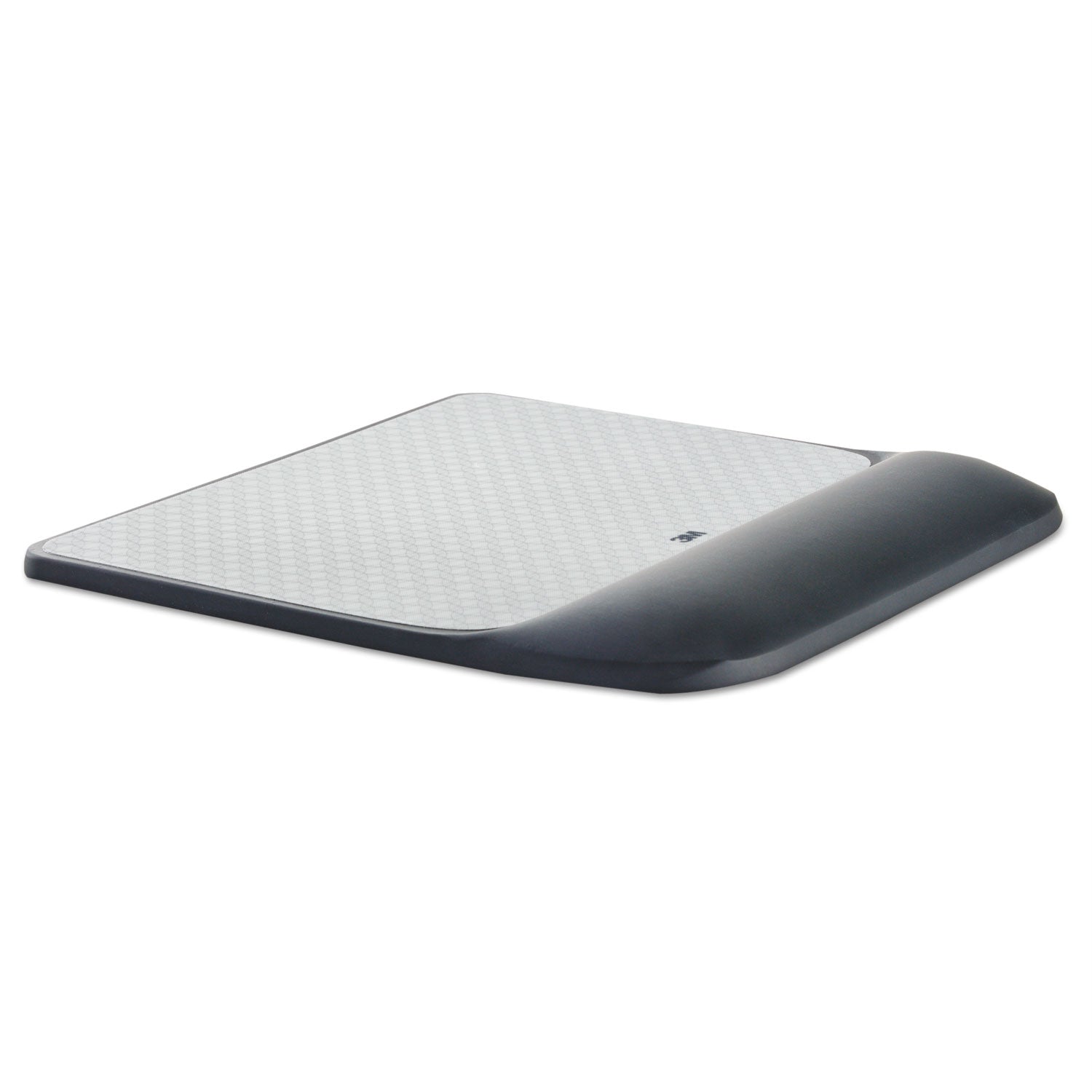 3M Mouse Pad with Precise Mousing Surface and Gel Wrist Rest, 8.5 x 9, Gray/Black