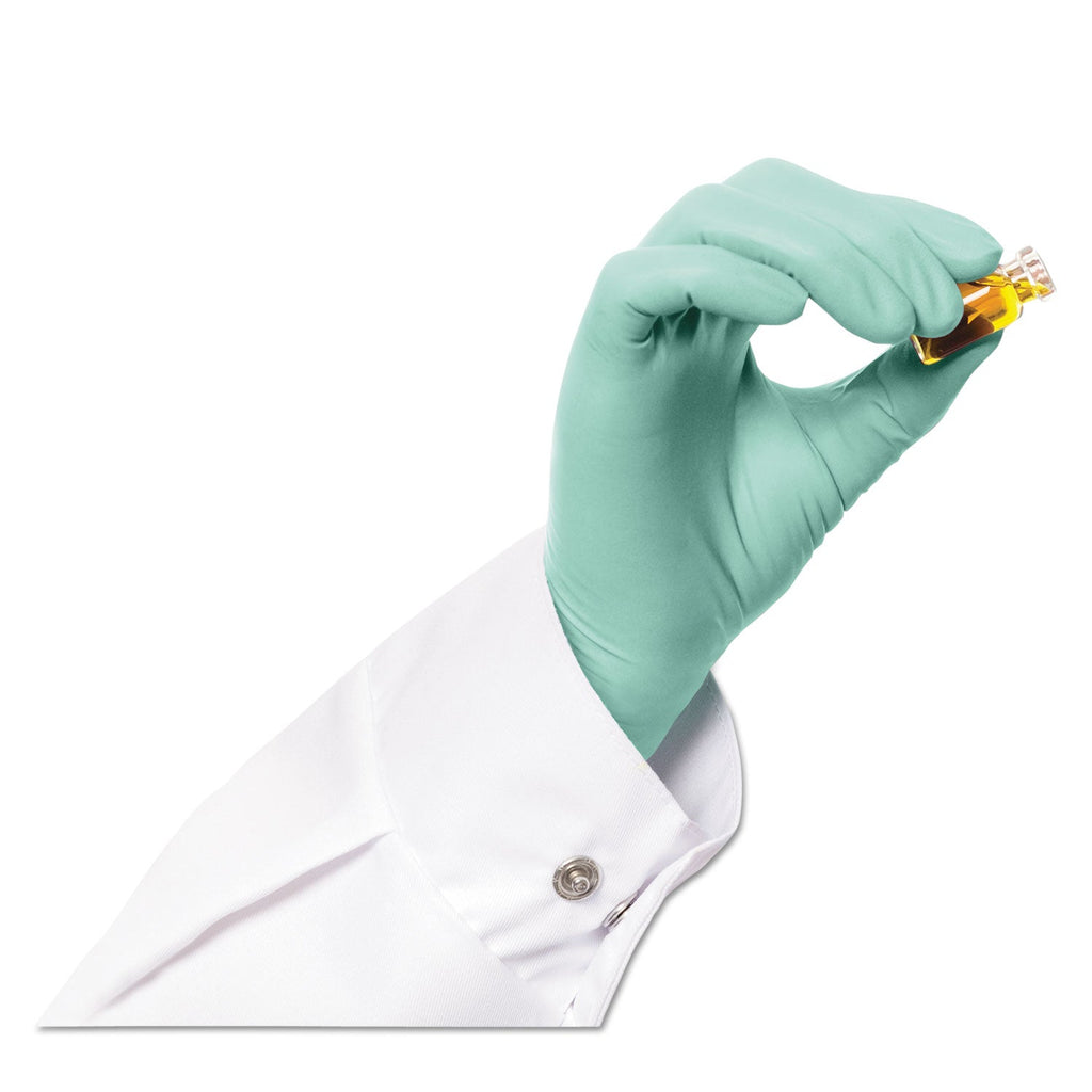 Medline Professional Latex Exam Gloves with Aloe, X-Large, Green, 90/Box
