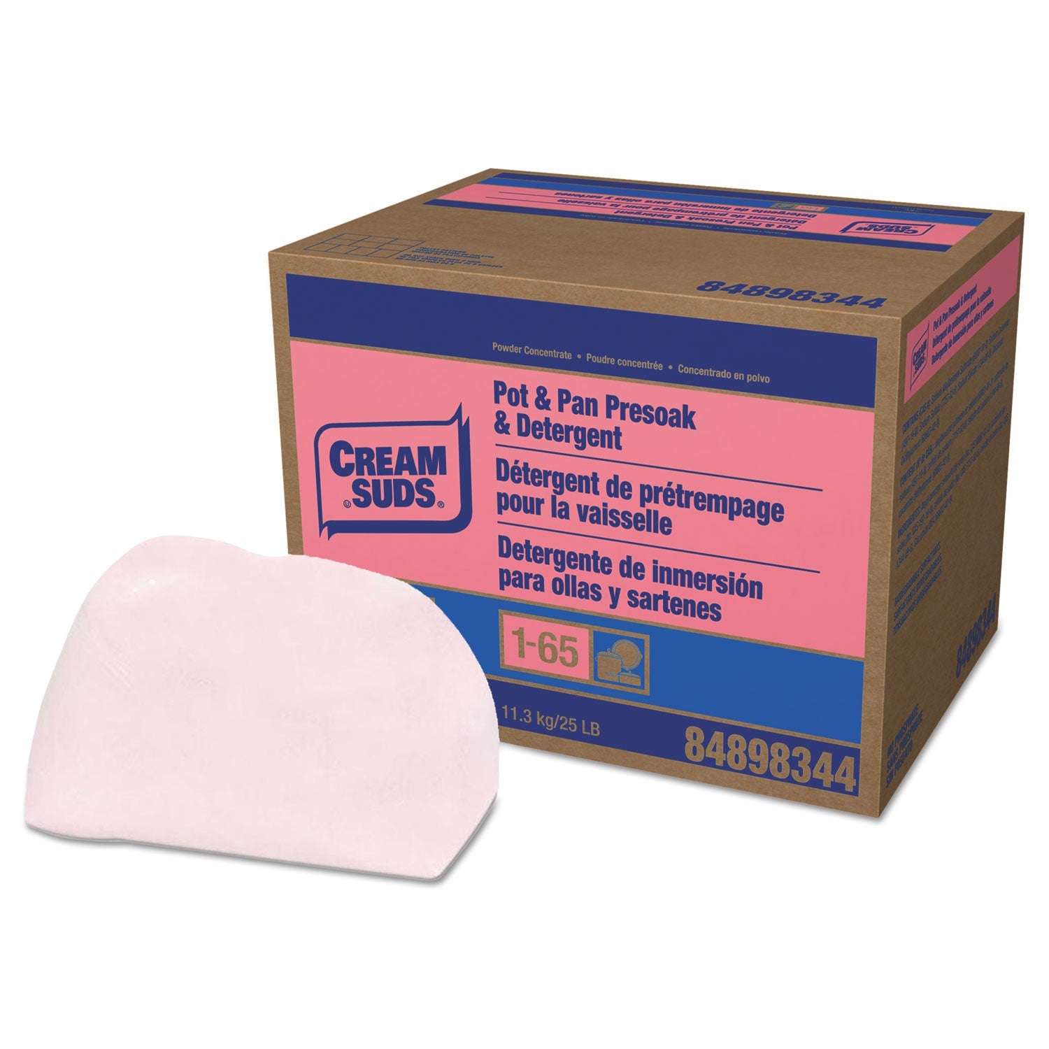 Cream Suds Manual Pot and Pan Presoak and Detergent without Phosphate, Baby Powder Scent, Powder, 25 lb Box