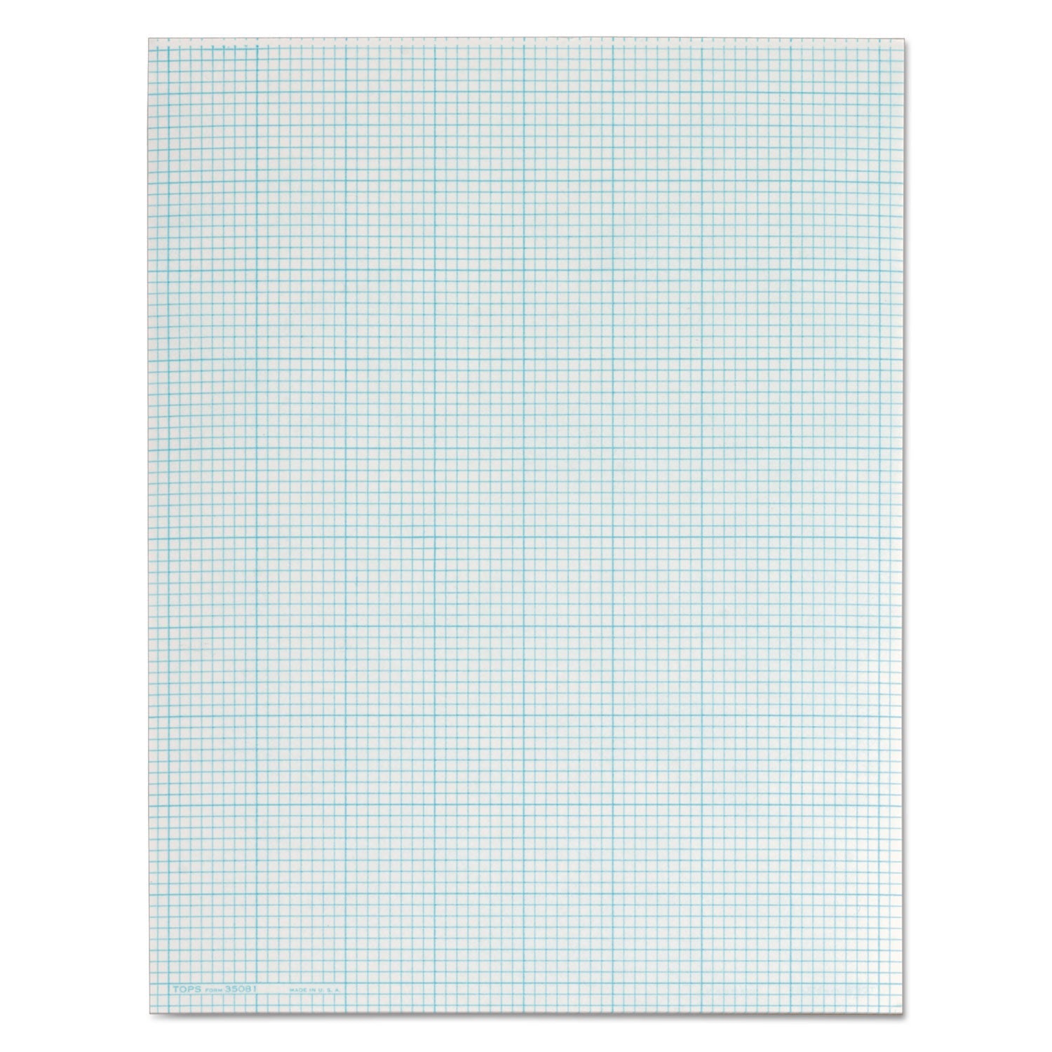 TOPS Cross Section Pads, Cross-Section Quadrille Rule (8 sq/in, 1 sq/in), 50 White 8.5 x 11 Sheets