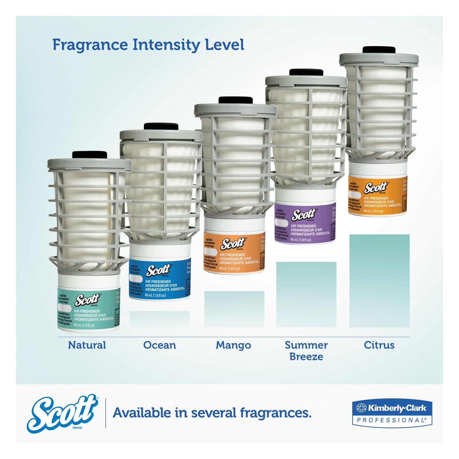 Scott Essential Continuous Air Freshener Refill, Summer Fresh, 48 mL Cartridge, 6/Carton