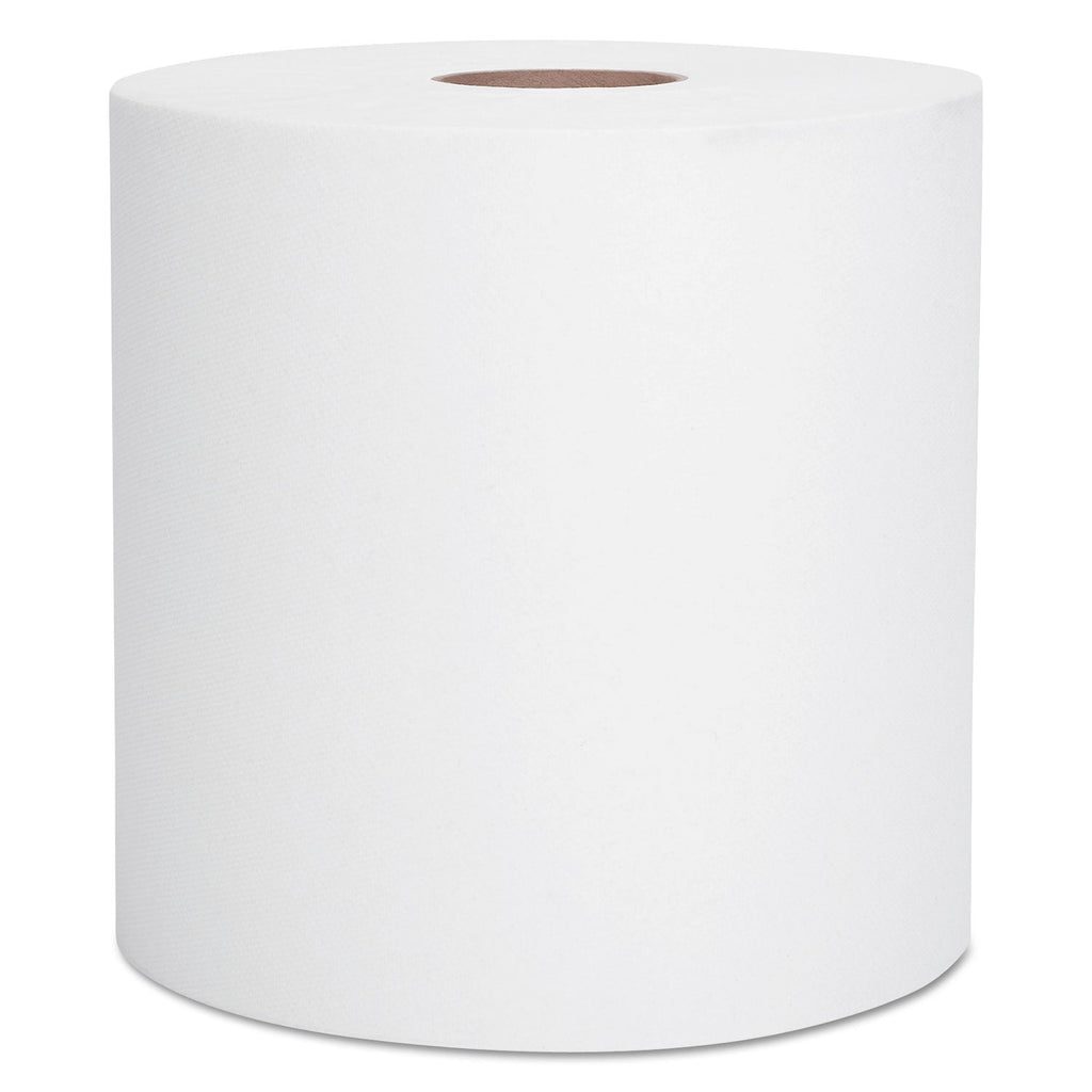 Scott Essential Hard Roll Towels for Business, Absorbency Pockets, 1.5" Core, 8 x 400 ft, White, 12 Rolls/Carton