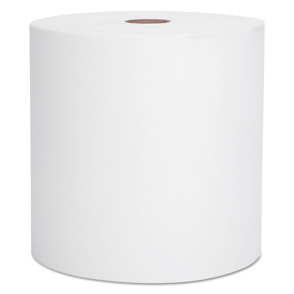 Scott Essential High Capacity Hard Roll Towels for Business, 1.5" Core, 8" x 1,000 ft, Recycled, White, 6/Carton