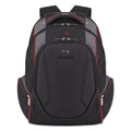 Solo Launch Laptop Backpack, Fits Devices Up to 17.3", Polyester, 12.5 x 8 x 19.5, Black/Gray/Red