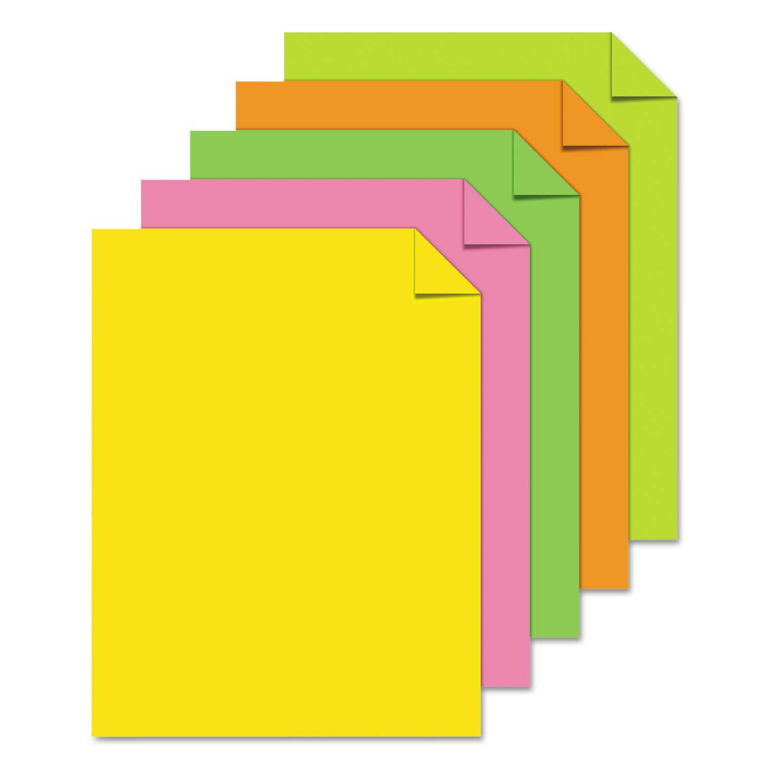 Astrobrights Color Paper - "Neon" Assortment, 24 lb Bond Weight, 8.5 x 11, Assorted Neon Colors, 500/Ream