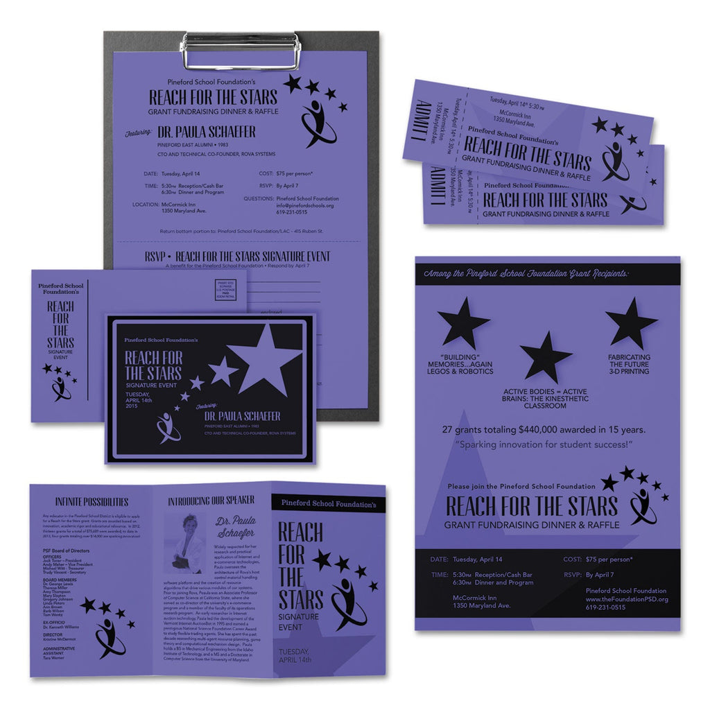 Astrobrights Color Cardstock, 65 lb Cover Weight, 8.5 x 11, Venus Violet, 250/Pack
