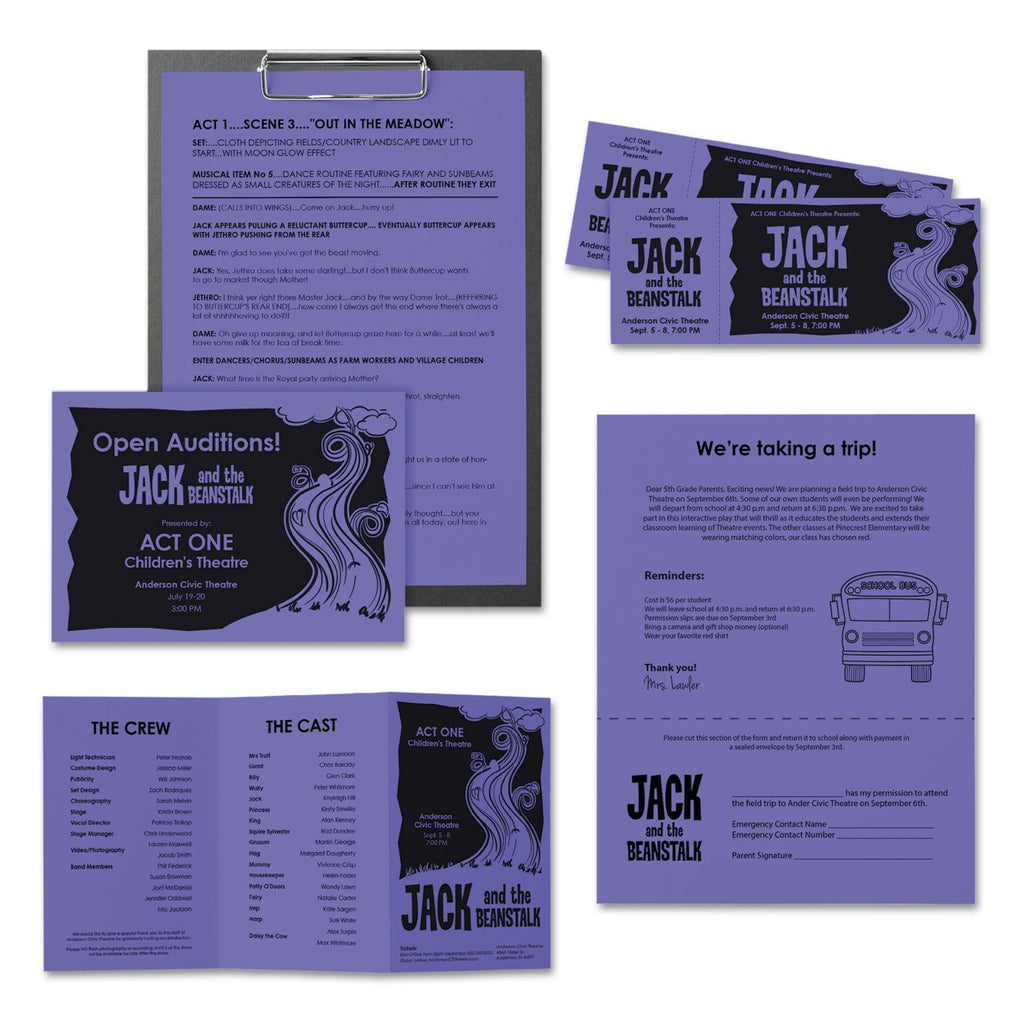 Astrobrights Color Paper, 24 lb Bond Weight, 8.5 x 11, Venus Violet, 500/Ream