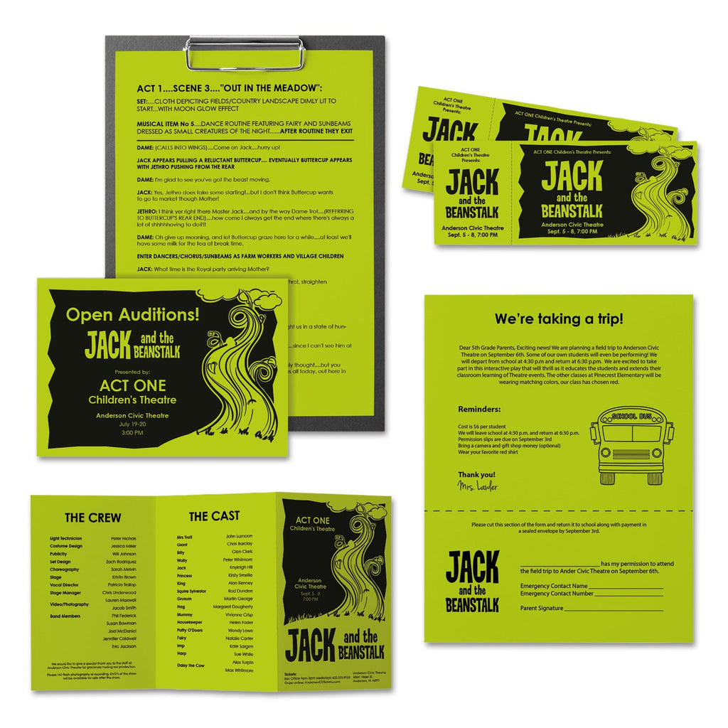 Astrobrights Color Paper, 24 lb Bond Weight, 8.5 x 11, Terra Green, 500/Ream