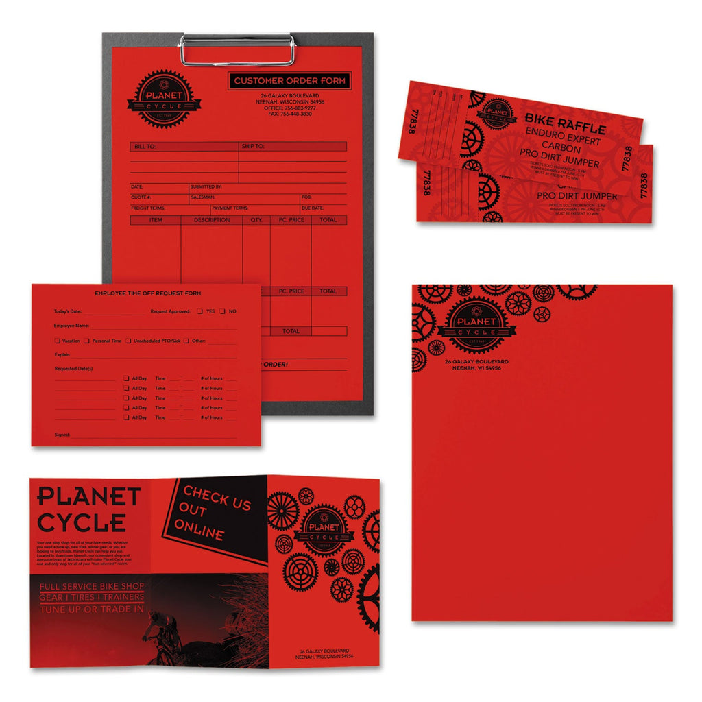 Astrobrights Color Paper, 24 lb Bond Weight, 8.5 x 11, Re-Entry Red, 500 Sheets/Ream