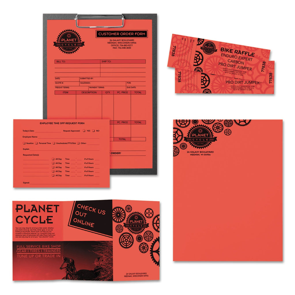Astrobrights Color Paper, 24 lb Bond Weight, 8.5 x 11, Rocket Red, 500/Ream